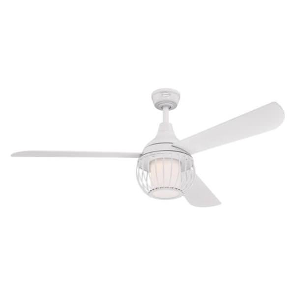 52" 16.8 watt 3000K White "Graham" 3 Blade Indoor LED Ceiling Fan