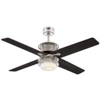 Westinghouse 48" 16 watt 3000K Brushed Nickel Opal Frosted Glass Reversible Plywood Blades Reverse Airflow LED