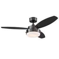 View 42" 8 watt 3000K Gun Metal "Alloy" Reversible 3 Blade Indoor LED Ceiling Fan