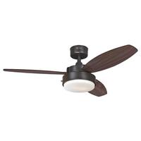 View 42" Oil Rubbed Bronze Reversible Three-Blade Indoor LED Ceiling Fan
