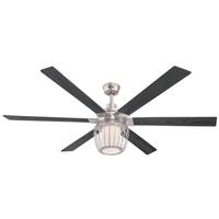 Westinghouse 60" Brushed Nickel 6 Reversible Blade Indoor LED Ceiling Fan