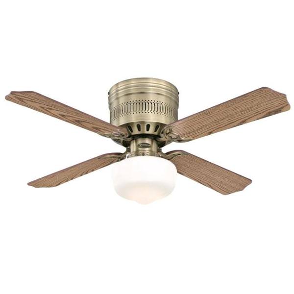 42" Antique Brass Reversible 4 Blade Indoor LED Ceiling Fan