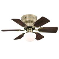 View 30" Antique Brass 6 Reversible Blade Indoor LED Ceiling Fan