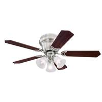 Westinghouse 42" Brushed Nickel "Contempra Trio" Reversible Five-Blade Dimmable Indoor Ceiling Fan
