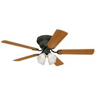 View 52" Oil Rubbed Bronze Indoor Reversible 5 Blade LED Ceiling Fan