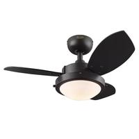 View 30" Espresso Reversible 3 Blade Indoor LED Ceiling Fan