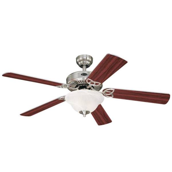 52" Brushed Nickel Reversible 5 Blade Indoor LED Ceiling Fan