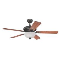 View 52" Oil Rubbed Bronze Reversible 5 Blade Indoor LED Ceiling Fan