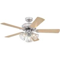 Westinghouse 42" Brushed Nickel  Reversible Five-Blade Indoor LED Ceiling Fan