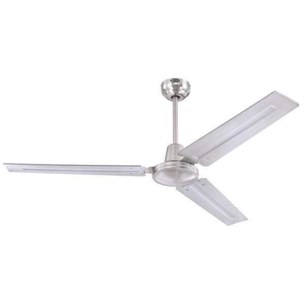 56" Brushed Nickel 3 Blade Ceiling Fan with Remote Control