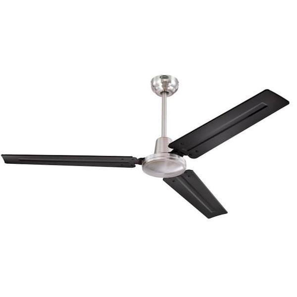 56" Brushed Nickel 3 Blade Ceiling Fan with Remote Control