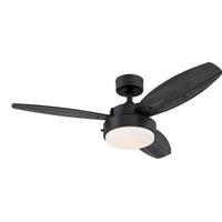 View 42" Matte Black Reversible 3 Blade Indoor LED Ceiling Fan
