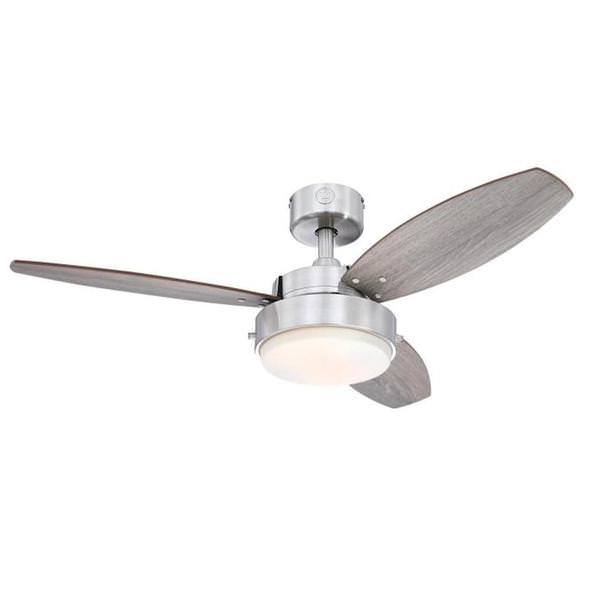 42" Brushed Nickel Reversible 3 Blade Indoor LED Ceiling Fan