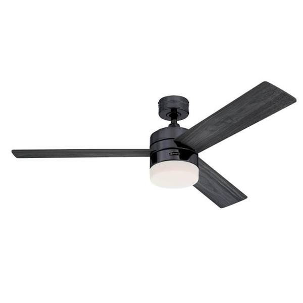 52" Gun Metal 3 Reversible Blades Indoor LED Ceiling Fan