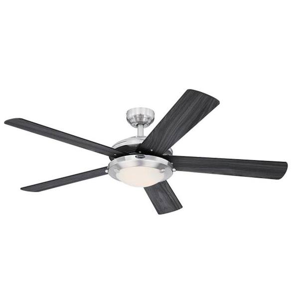 52" Brushed Nickel 5 Blade Indoor Ceiling Fan