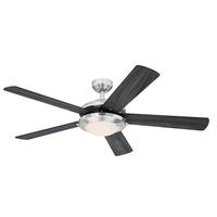 Westinghouse 52" Brushed Nickel 5 Blade Indoor Ceiling Fan