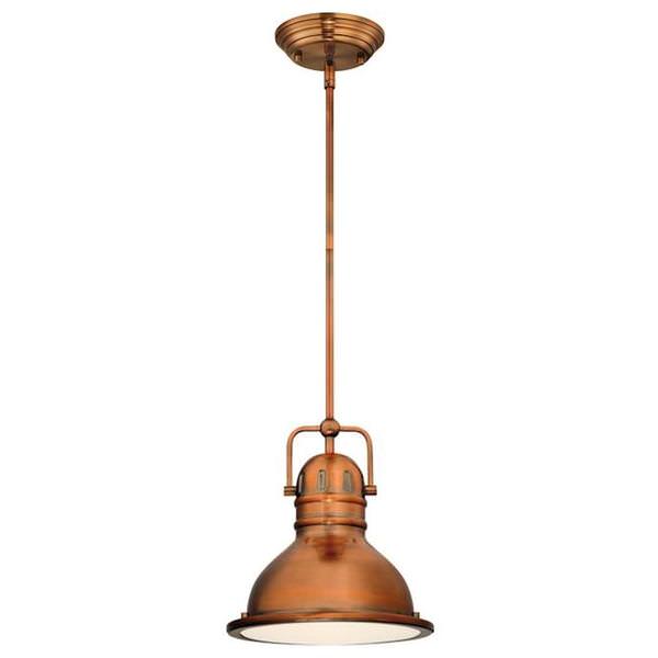 1 Light Boswell Washed Copper LED Mini Pendant