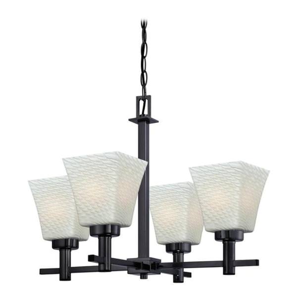 4 Light Gun Metal Indoor Chandelier Ceiling Fixture