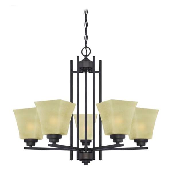 5 Light Oil Rubbed Bronze Indoor Chandelier Ceiling Fixture