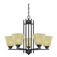 View 5 Light Oil Rubbed Bronze Indoor Chandelier Ceiling Fixture