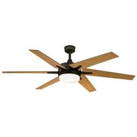 View 60" Black-Bronze 6 Reversible Blade Indoor LED Ceiling Fan