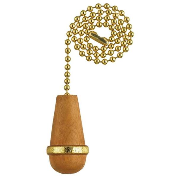 12" Beaded Chain with Wooden Cone Handle