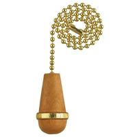 Westinghouse 12" Beaded Chain with Wooden Cone Handle