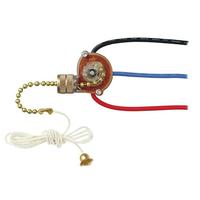 Westinghouse 3 Way Fan Light Switch with Polished Brass Pull Chain