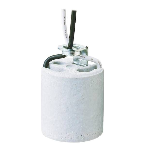 White Medium Base Porcelain Fixture Socket