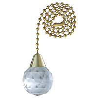 Westinghouse 12" Beaded Chain with Prismatic Acrylic Sphere Handle