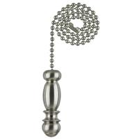 Westinghouse 12" Brushed Nickel Beaded Chain with Pendant Handle