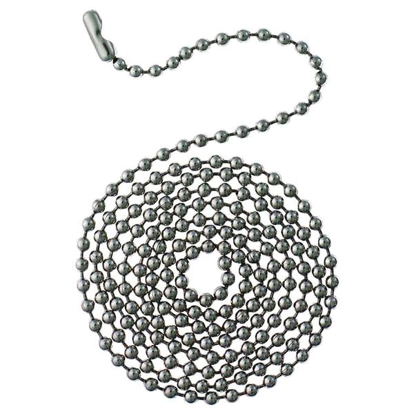 12' Chrome Beaded Chain with Connector 
