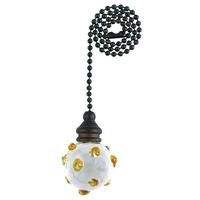 Westinghouse 12" Oil Rubbed Bronze Beaded Chain with Glass Orb Handle