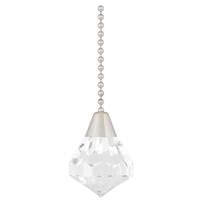 Westinghouse 12" Brushed Nickel Beaded Chain with Diamond Handle