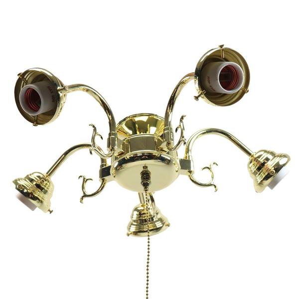5 Light Polished Brass Victorian Chandelier Light Fixture