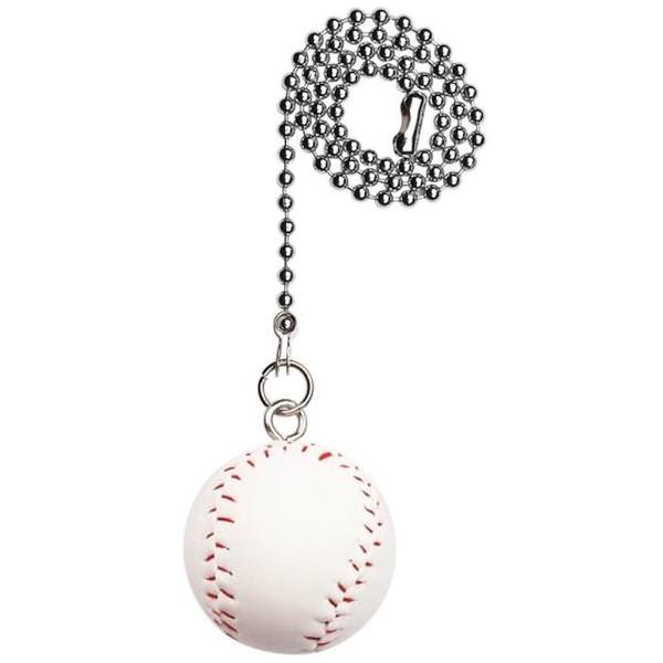 12" Chrome Beaded Chain with Baseball Handle