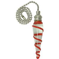 Westinghouse 12" Red Spiral Glass Pull Chail