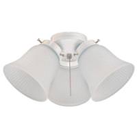 Westinghouse 3 Light White Fitter Glass Shade LED Ceiling Fan Light Kit