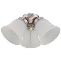 Westinghouse 3 Light Brushed Nickel Fitter Glass Shade LED Ceiling Fan Light Kit
