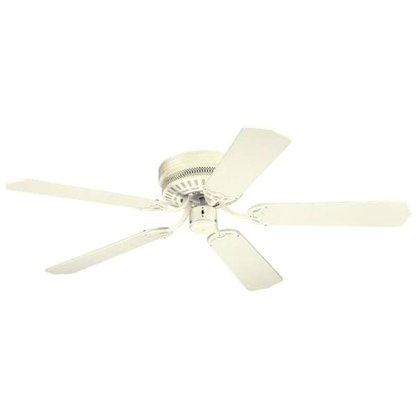 52" White Reversible 5 Blade Indoor Ceiling Fan