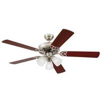 View 52" Vintage Brushed Nickel Ceiling Fan