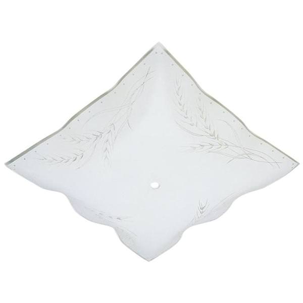 12" White Diffuser with Clear Wheat Design 