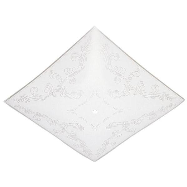 12" White Diffuser with Clear Floral Design 