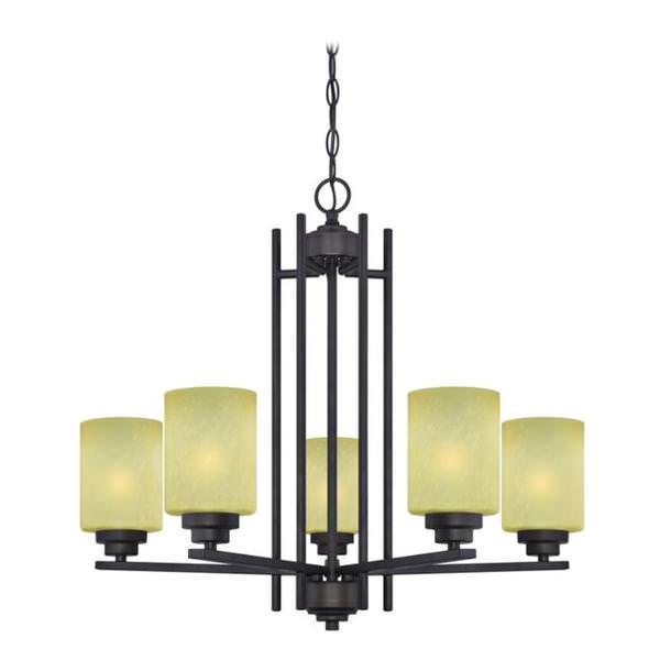 5 Light Oil Rubbed Bronze Indoor Chandelier Ceiling Fixture