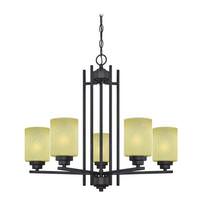 View 5 Light Oil Rubbed Bronze Indoor Chandelier Ceiling Fixture
