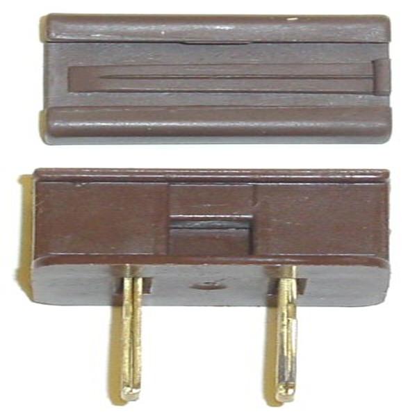 90-715 Brown Male Gilbert Plug Outlet / Socket Adapter