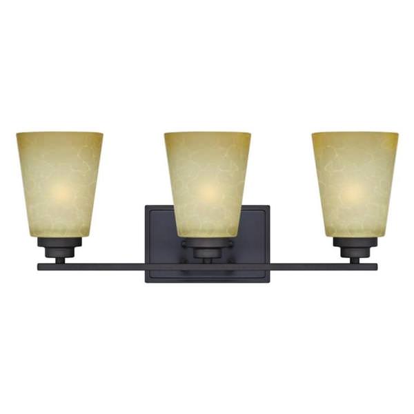 3 Light Indoor Oil Rubbed Bronze Wall Fixture