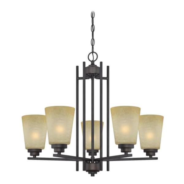 5 Light Oil Rubbed Bronze Indoor Chandelier Ceiling Fixture