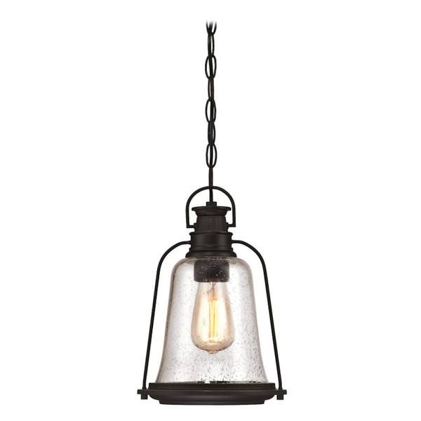 1 Light Oil Rubbed Bronze Outdoor Pendant Fixture