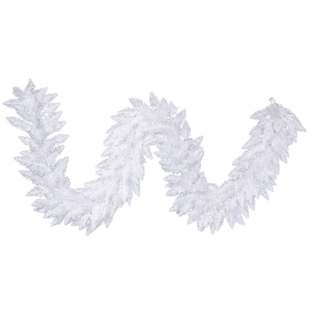 9' x 14" Artificial Sparkle White Spruce Garland 1